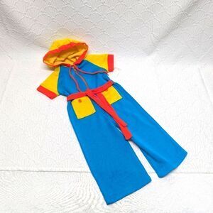 VINTAGE 1970s MERRY MITES Colorblock Jumpsuit 18M